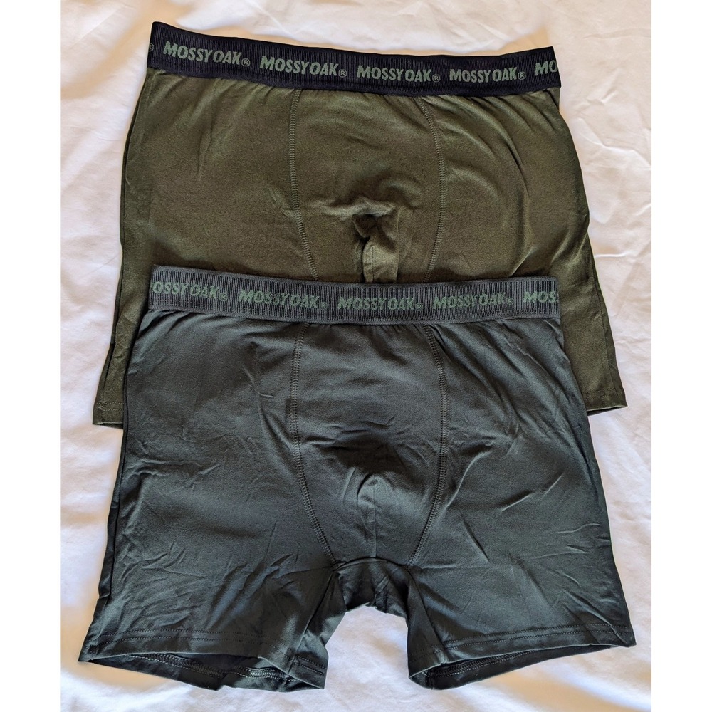 Mossy Oak ~ 2-Pair Mens Boxer Brief Underwear Polyester Blend Stretch ~ XL